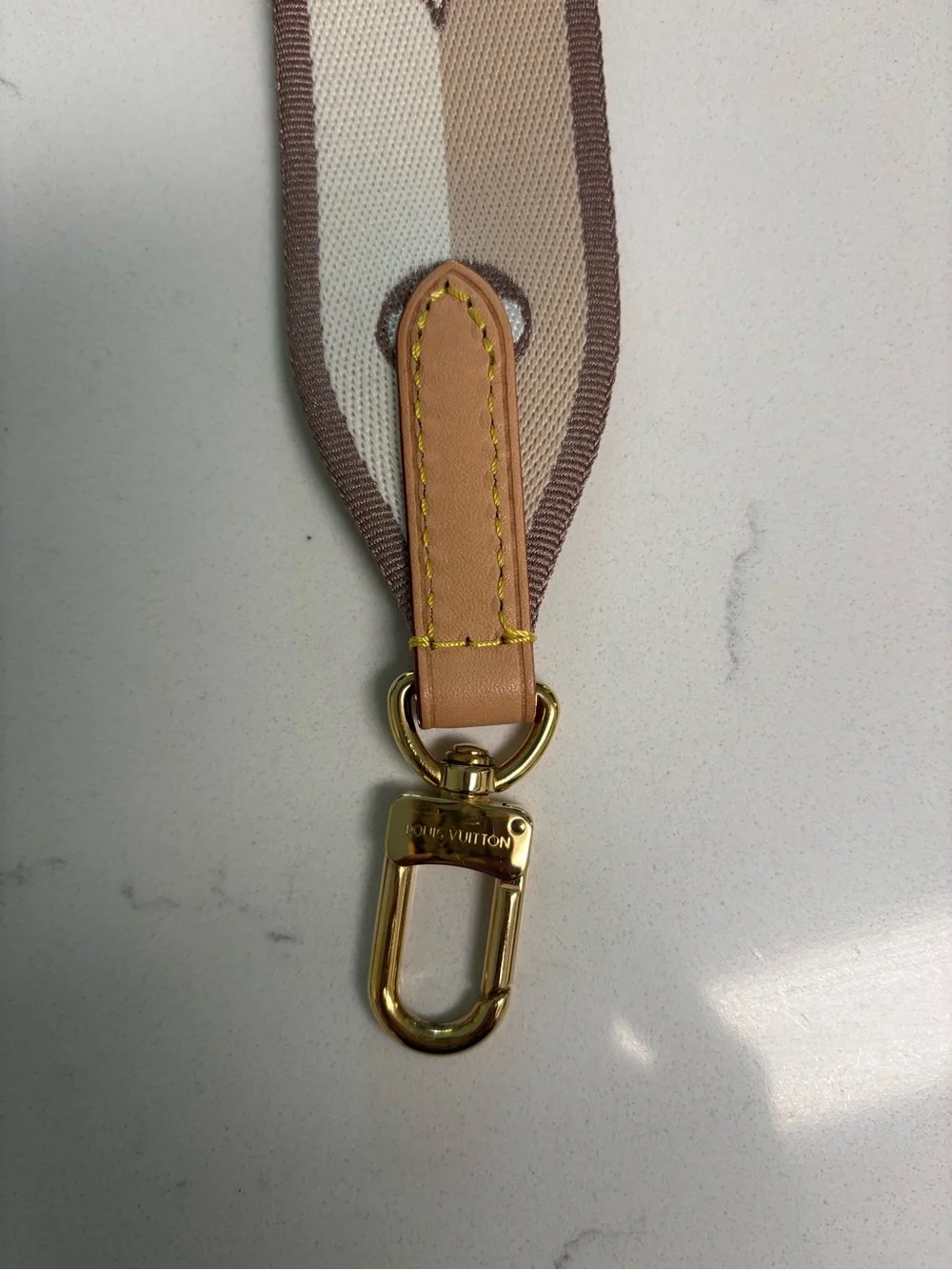 Louis Vuitton Beige Jacquard Logo Bandoulière